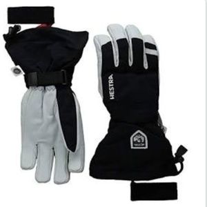Hestra Army Leather Heli Ski Gloves Leather Size 9